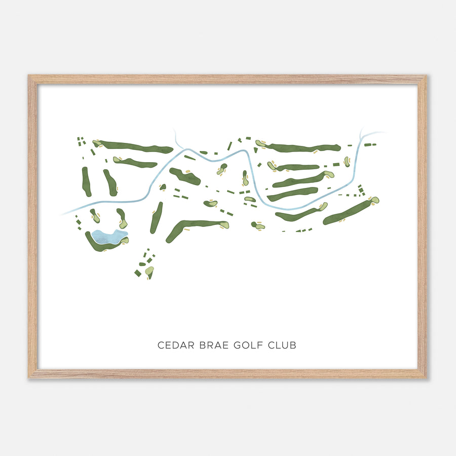 Print of Cedar Brae Golf Club Modern Map