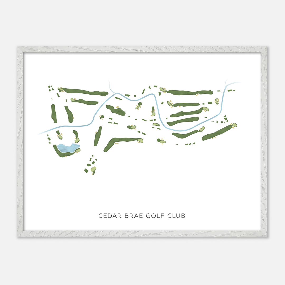 Print of Cedar Brae Golf Club Modern Map