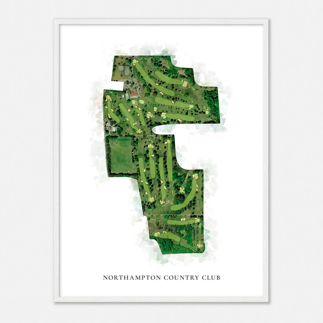 Print of Northampton Country Club Classic Map