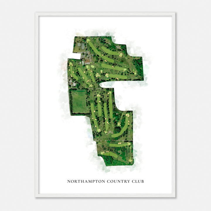 Print of Northampton Country Club Classic Map