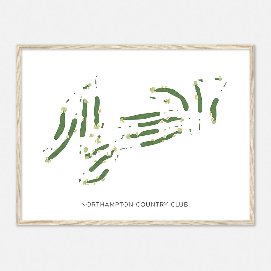 Print of Northampton Country Club Modern Map