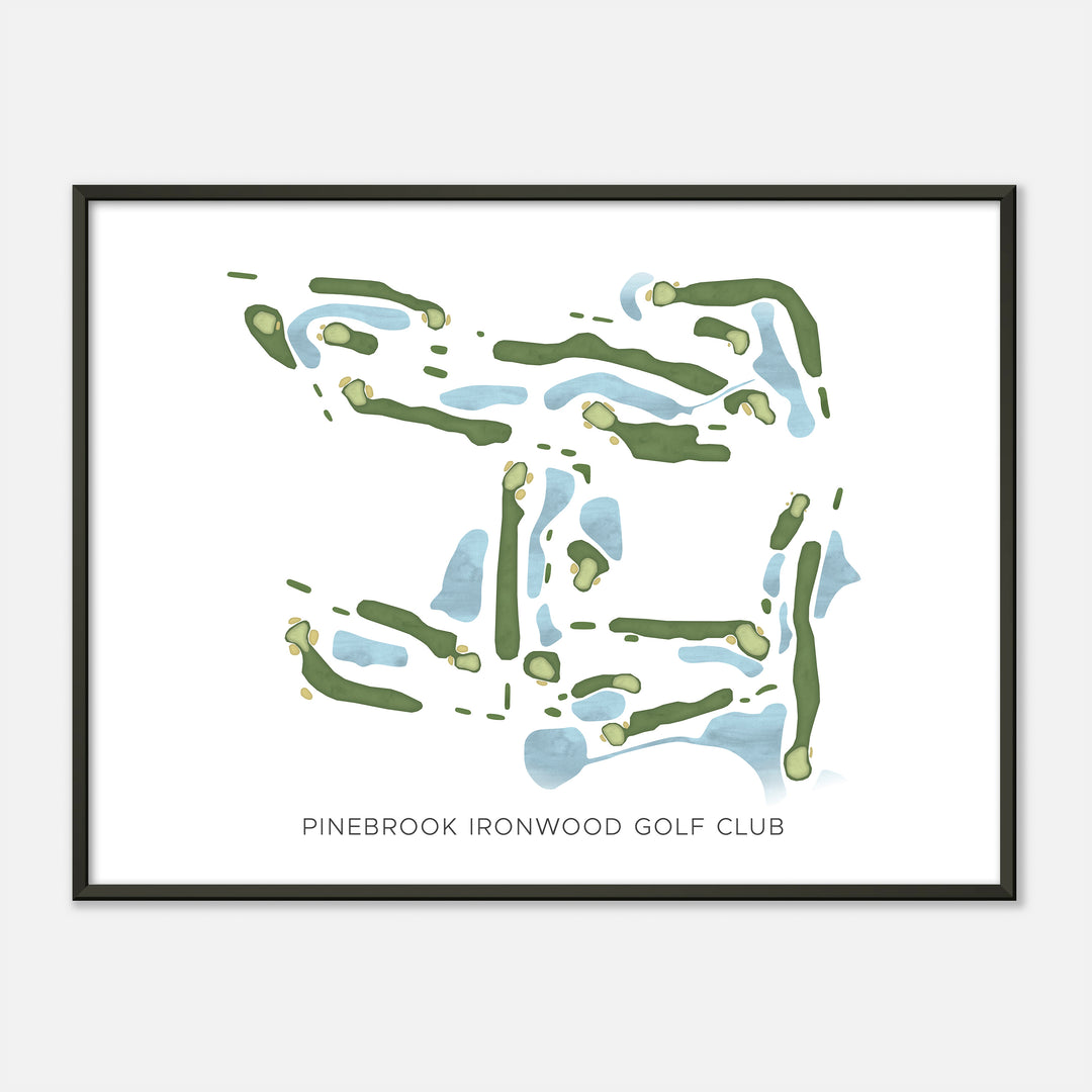 Print of Pinebrook Ironwood Golf Club Modern Map