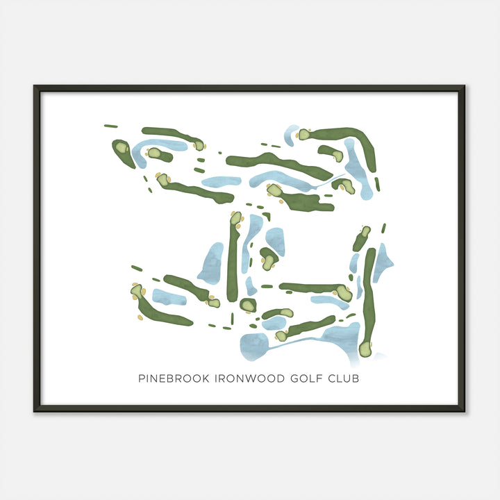 Print of Pinebrook Ironwood Golf Club Modern Map