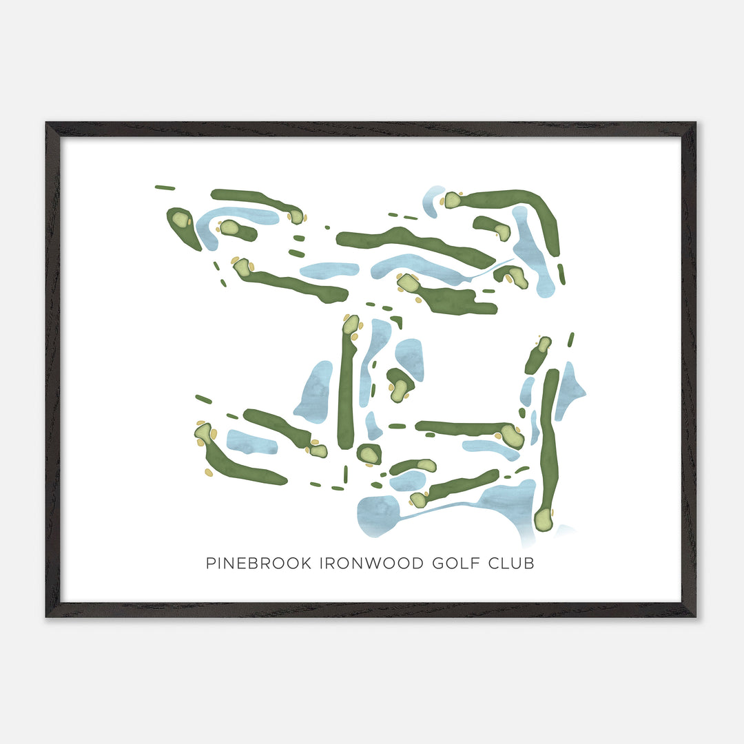 Print of Pinebrook Ironwood Golf Club Modern Map