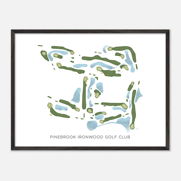 Print of Pinebrook Ironwood Golf Club Modern Map