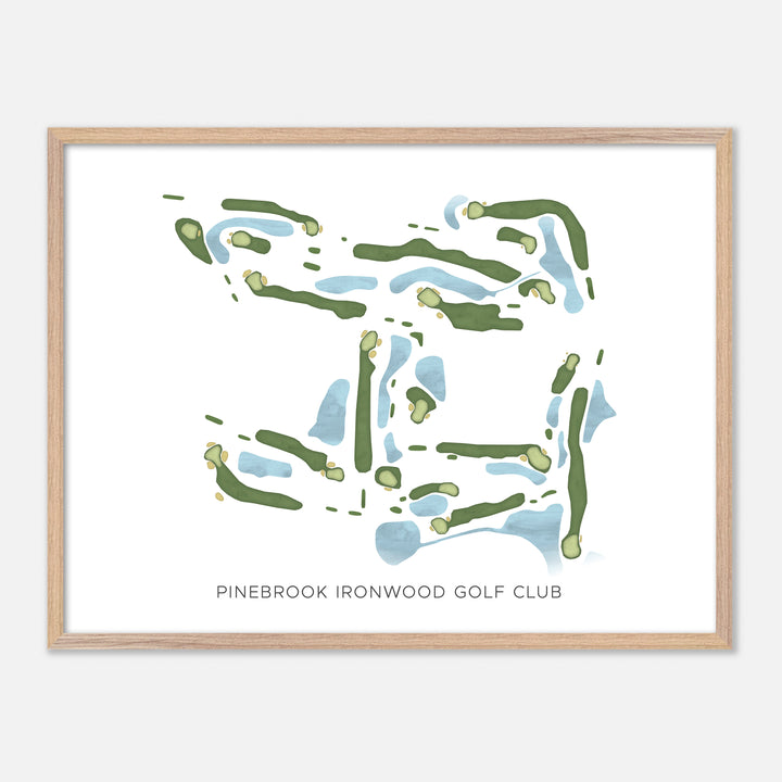 Print of Pinebrook Ironwood Golf Club Modern Map