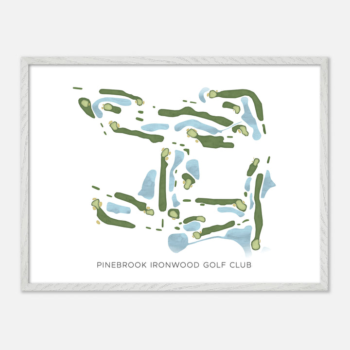 Print of Pinebrook Ironwood Golf Club Modern Map