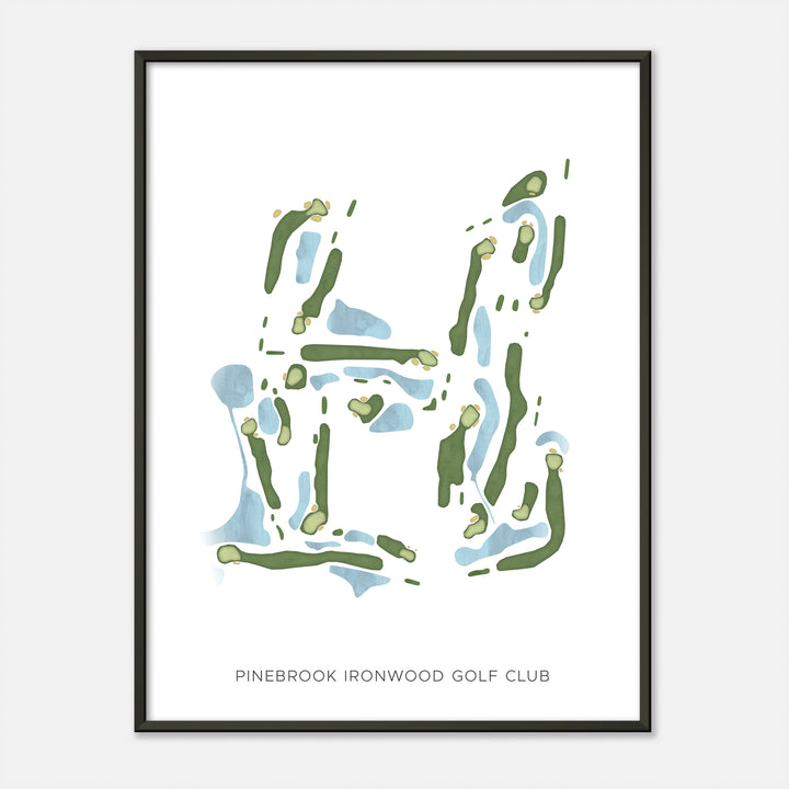 Print of Pinebrook Ironwood Golf Club Modern Map
