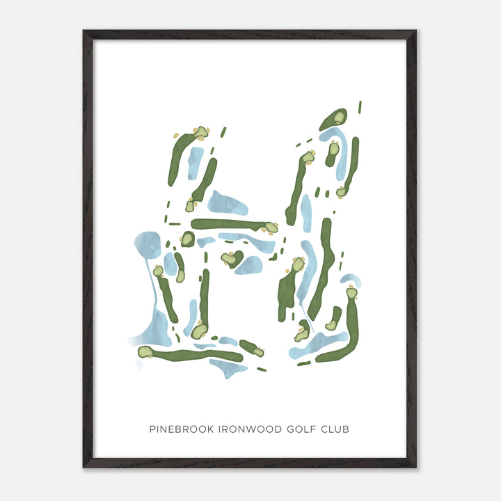 Print of Pinebrook Ironwood Golf Club Modern Map