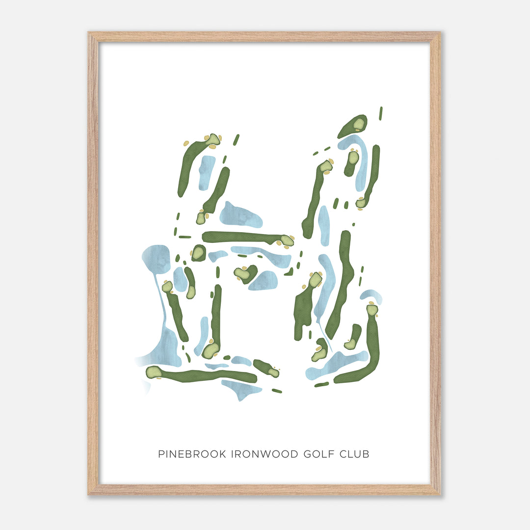 Print of Pinebrook Ironwood Golf Club Modern Map