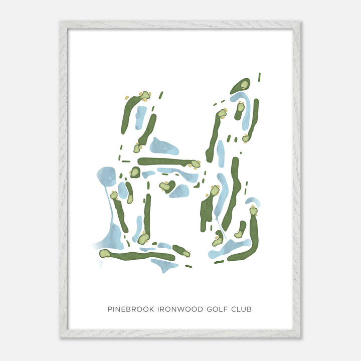 Print of Pinebrook Ironwood Golf Club Modern Map
