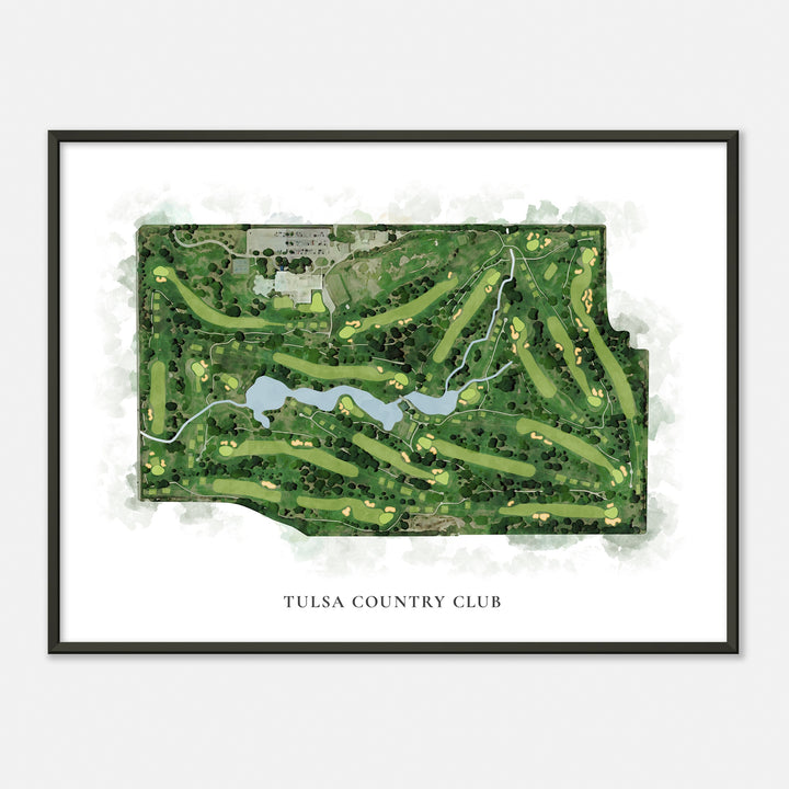 Print of Tulsa Country Club Classic Map