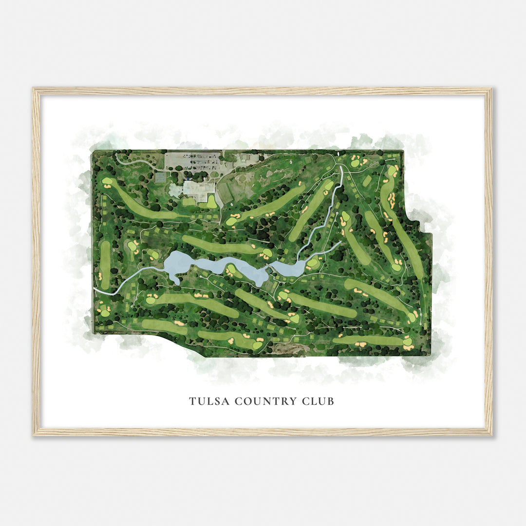 Print of Tulsa Country Club Classic Map