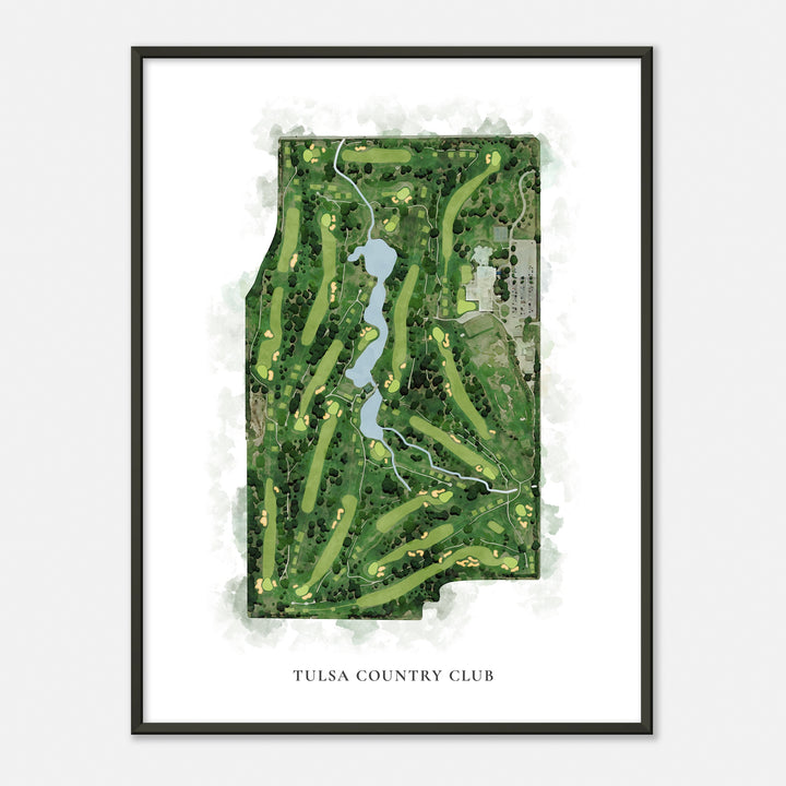 Print of Tulsa Country Club Classic Map