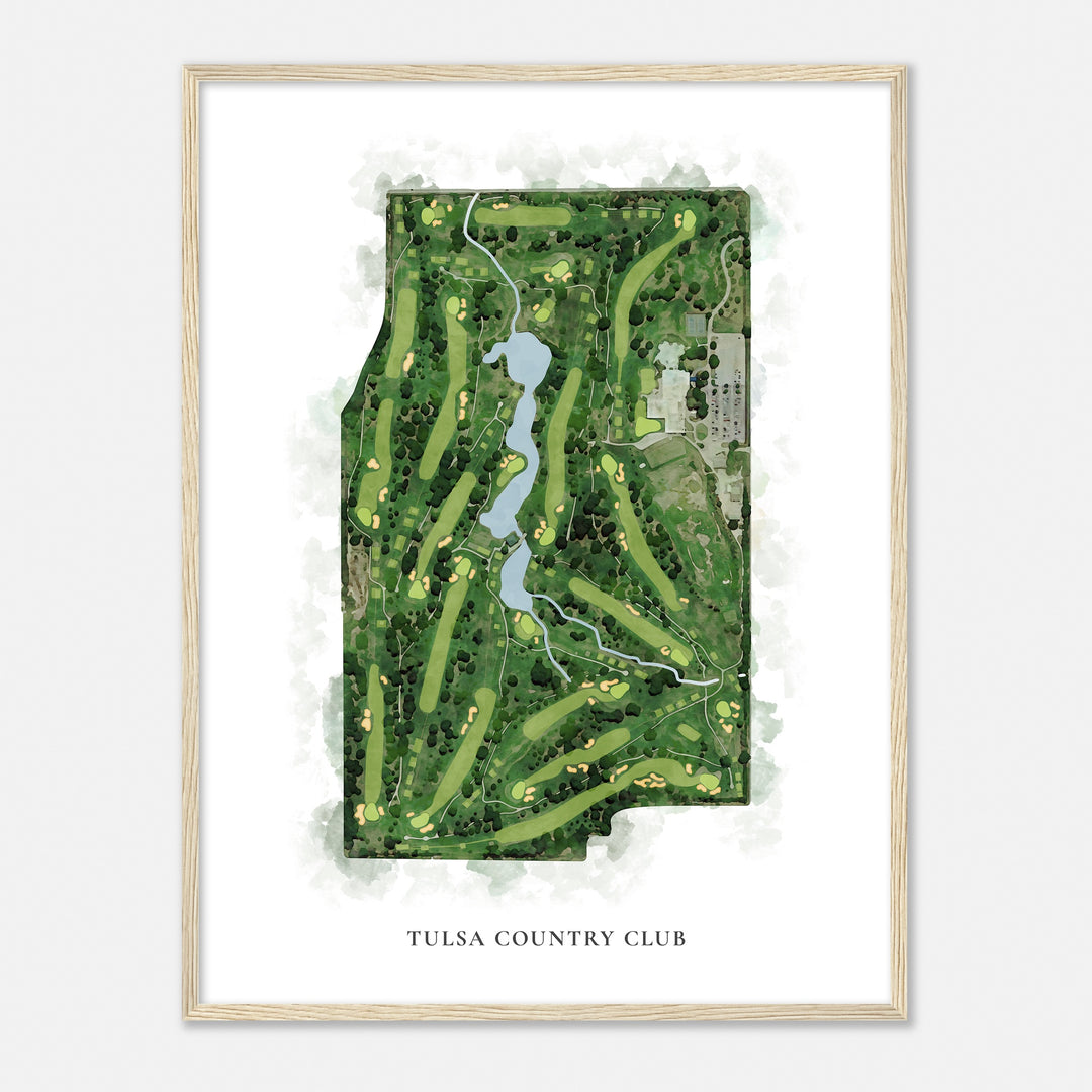 Print of Tulsa Country Club Classic Map