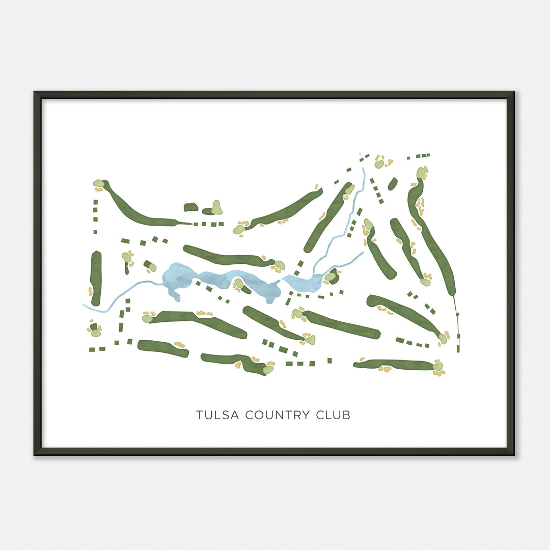 Print of Tulsa Country Club Modern Map