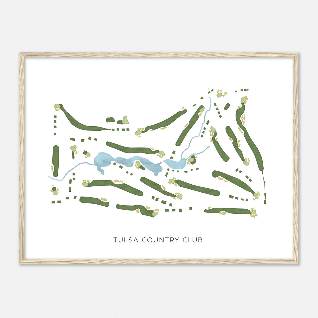 Print of Tulsa Country Club Modern Map