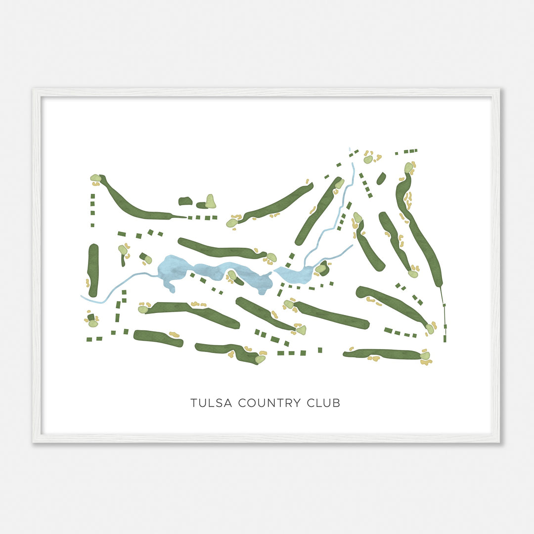 Print of Tulsa Country Club Modern Map