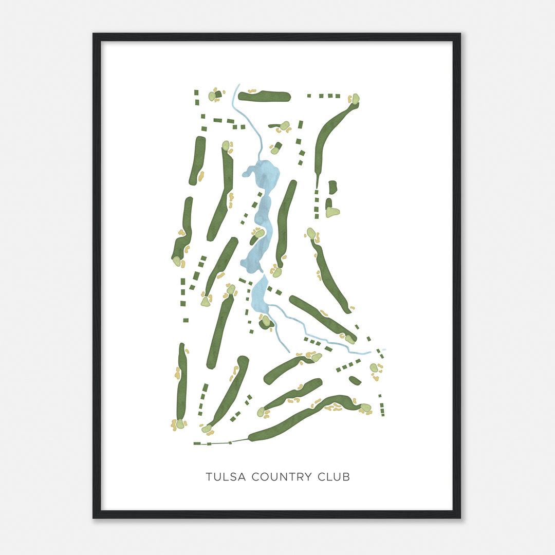 Print of Tulsa Country Club Modern Map