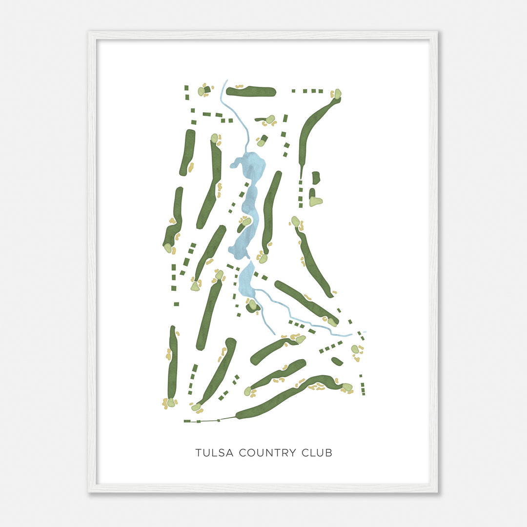 Print of Tulsa Country Club Modern Map