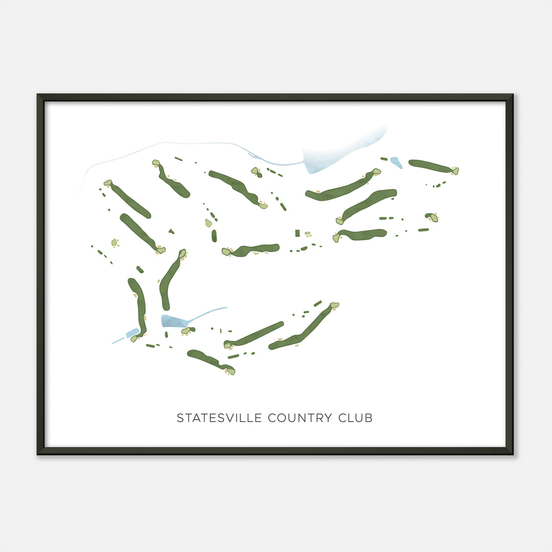 Print of Statesville Country Club Modern Map