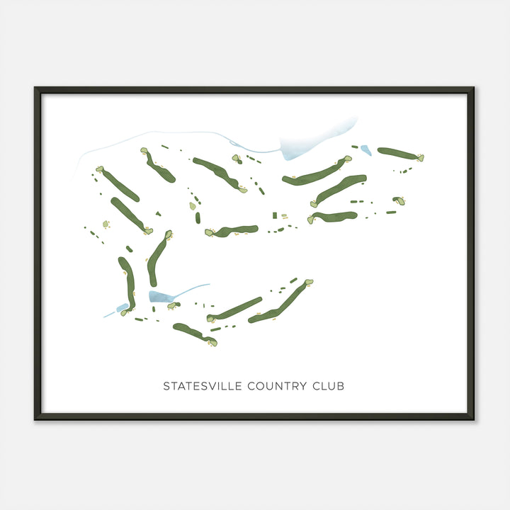 Print of Statesville Country Club Modern Map