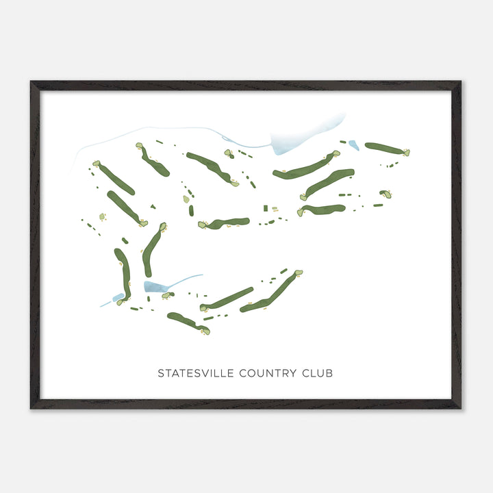 Print of Statesville Country Club Modern Map
