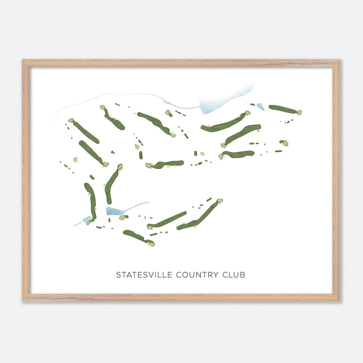 Print of Statesville Country Club Modern Map