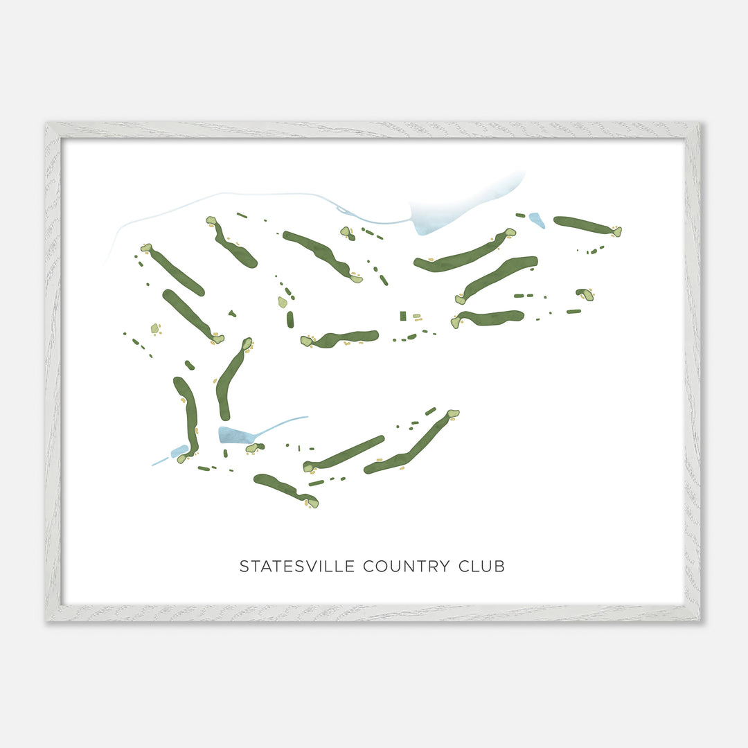 Print of Statesville Country Club Modern Map