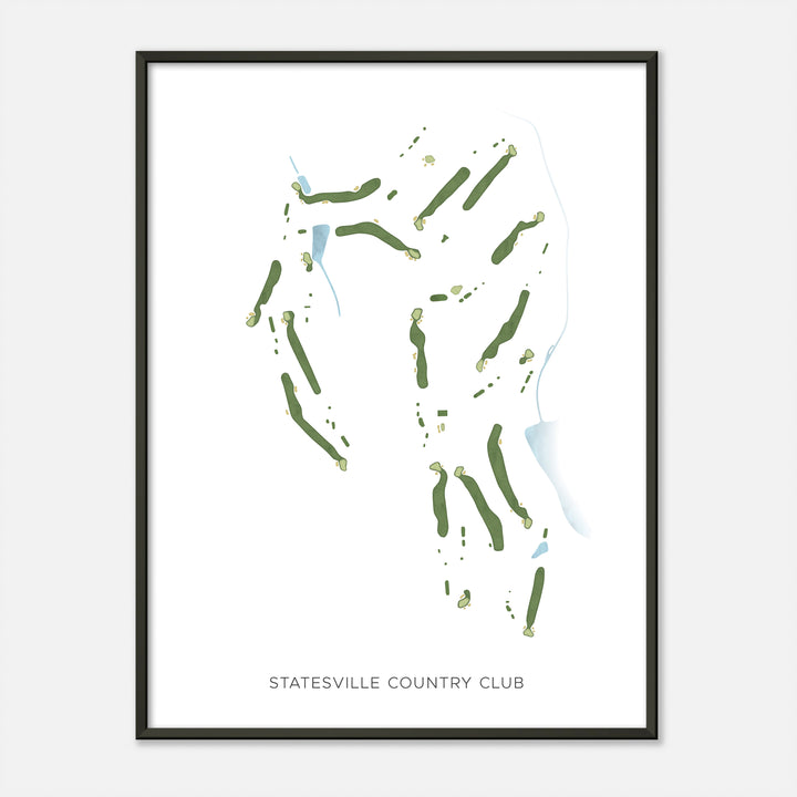 Print of Statesville Country Club Modern Map