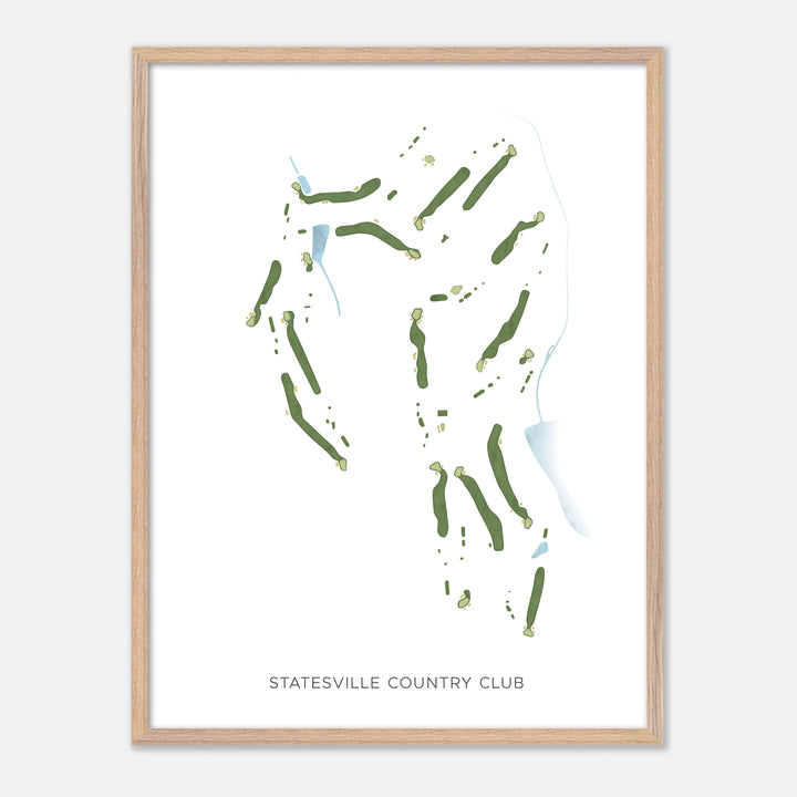 Print of Statesville Country Club Modern Map