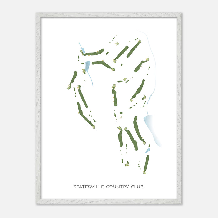 Print of Statesville Country Club Modern Map