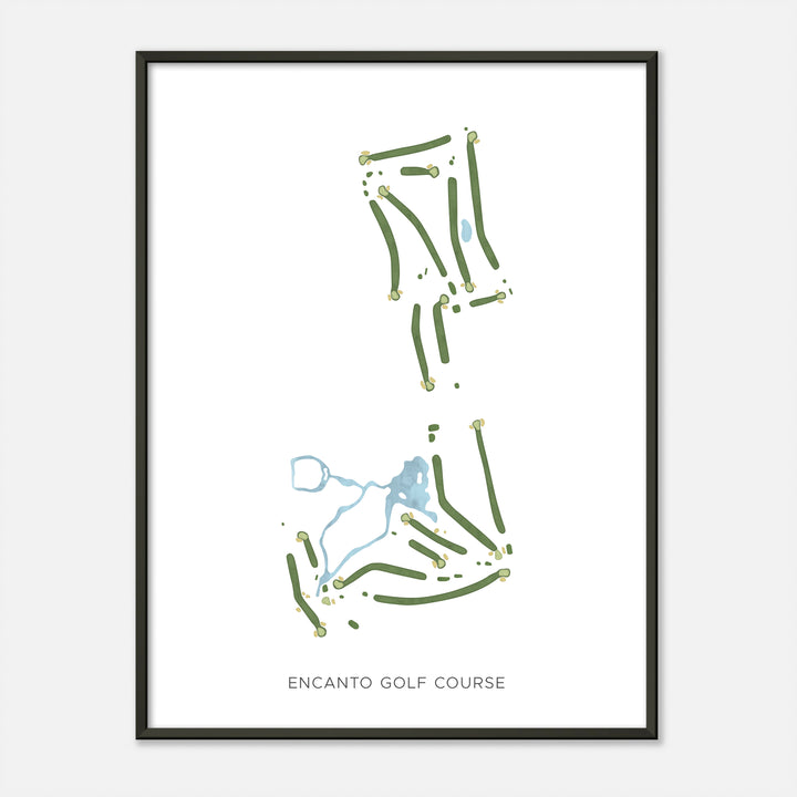 Print of Encanto Golf Course Modern Map