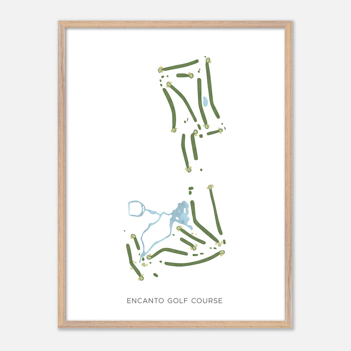 Print of Encanto Golf Course Modern Map