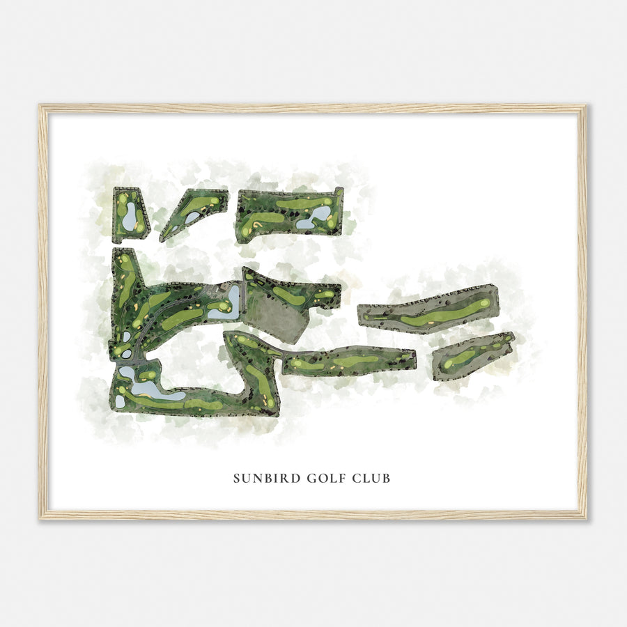 Print of Sunbird Golf Club Classic Map