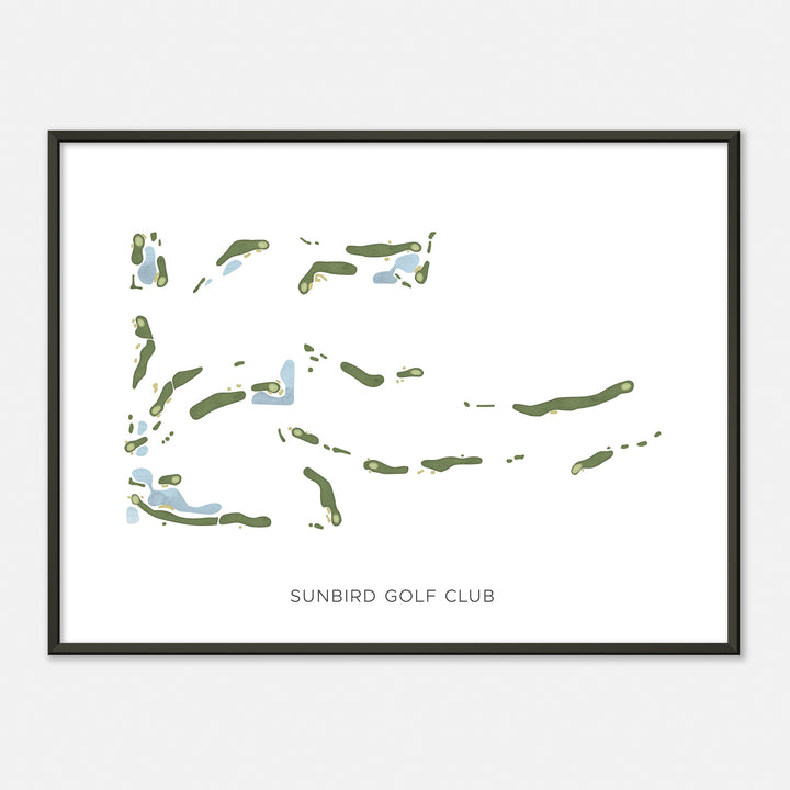 Print of Sunbird Golf Club Modern Map