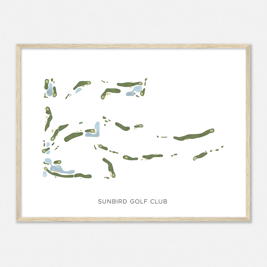 Print of Sunbird Golf Club Modern Map