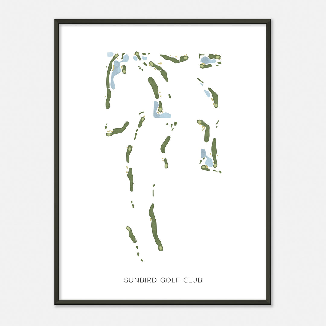 Print of Sunbird Golf Club Modern Map
