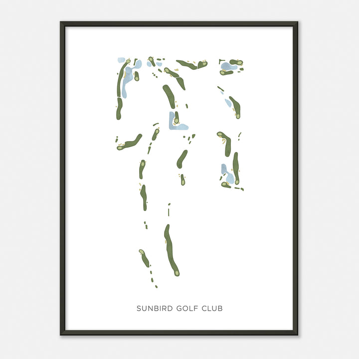 Print of Sunbird Golf Club Modern Map