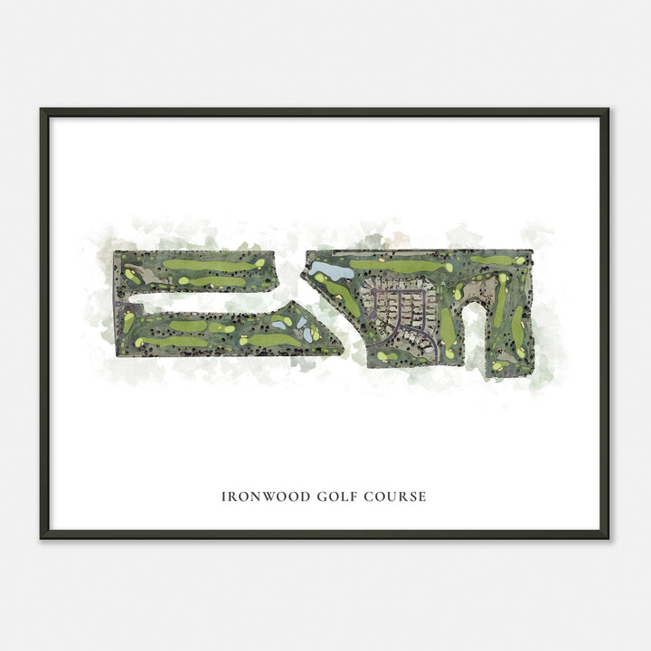 Print of Ironwood Golf Course Classic Map