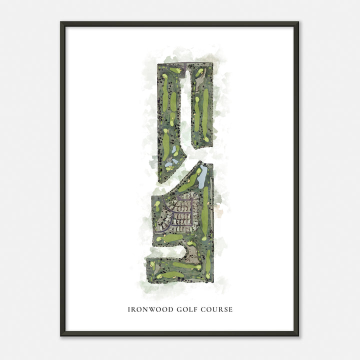 Print of Ironwood Golf Course Classic Map