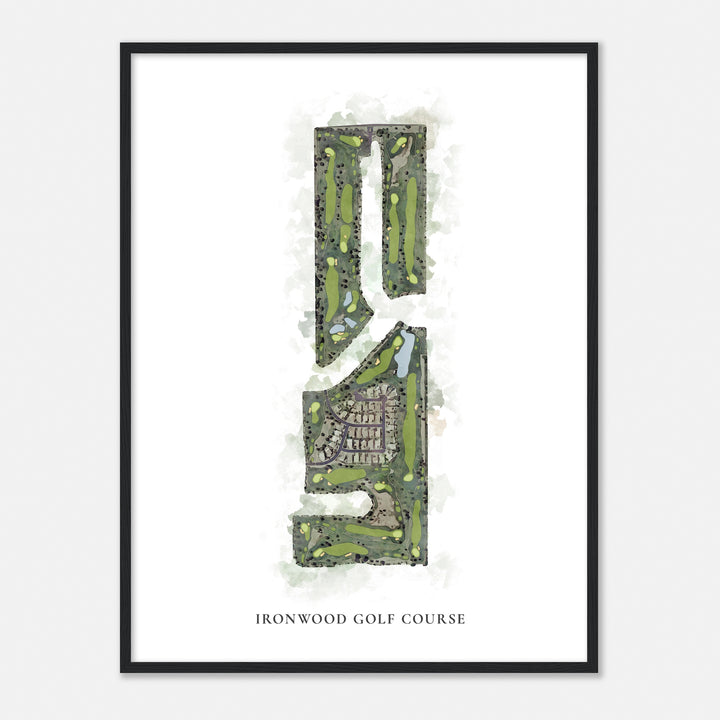 Print of Ironwood Golf Course Classic Map