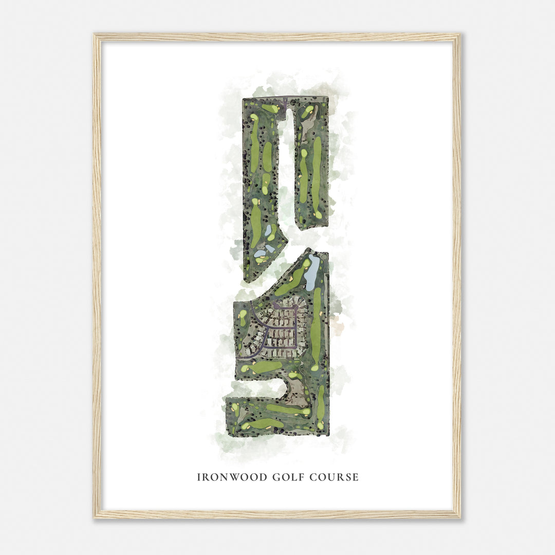 Print of Ironwood Golf Course Classic Map