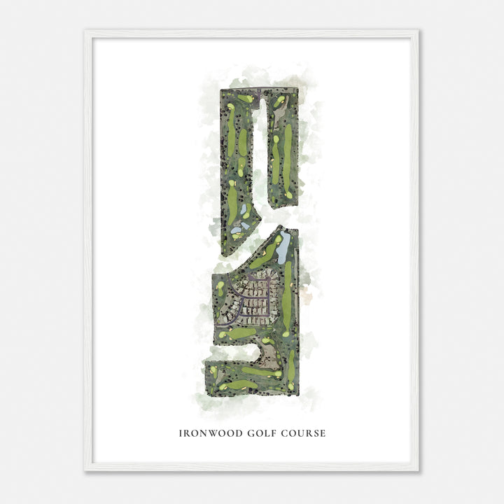 Print of Ironwood Golf Course Classic Map