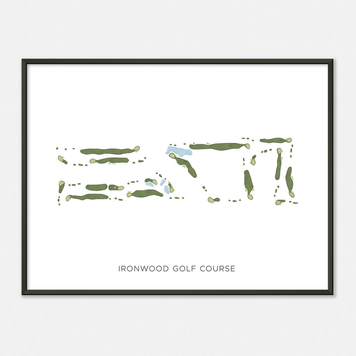 Print of Ironwood Golf Course Modern Map