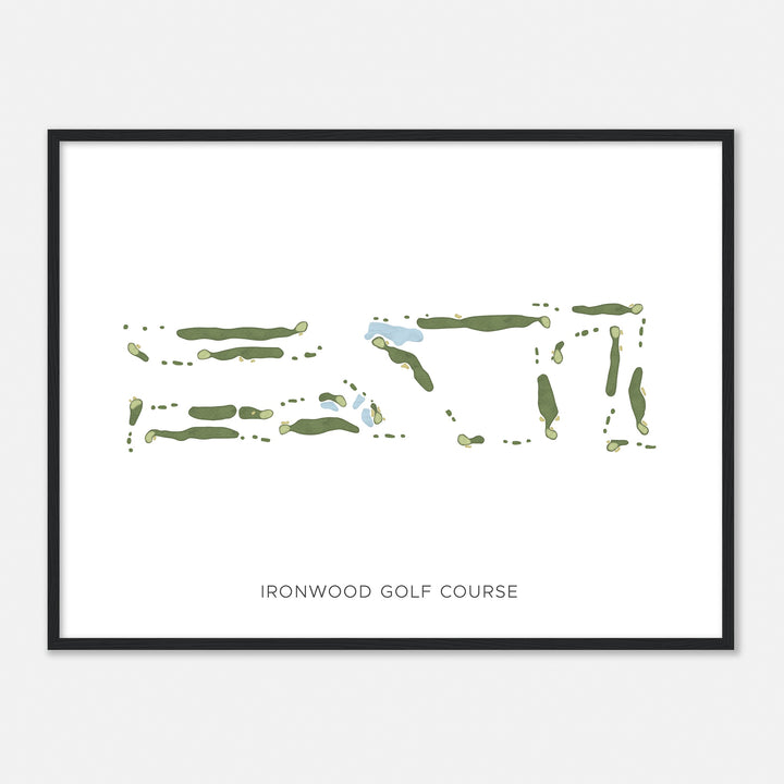 Print of Ironwood Golf Course Modern Map