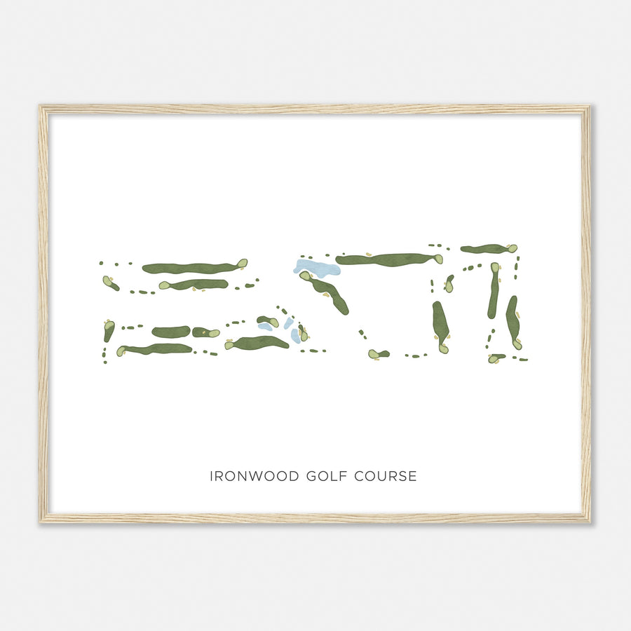 Print of Ironwood Golf Course Modern Map