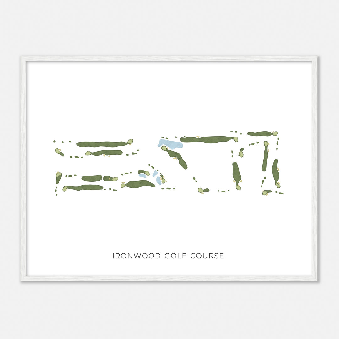 Print of Ironwood Golf Course Modern Map