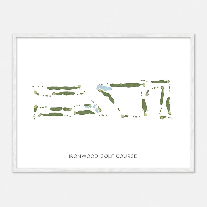 Print of Ironwood Golf Course Modern Map
