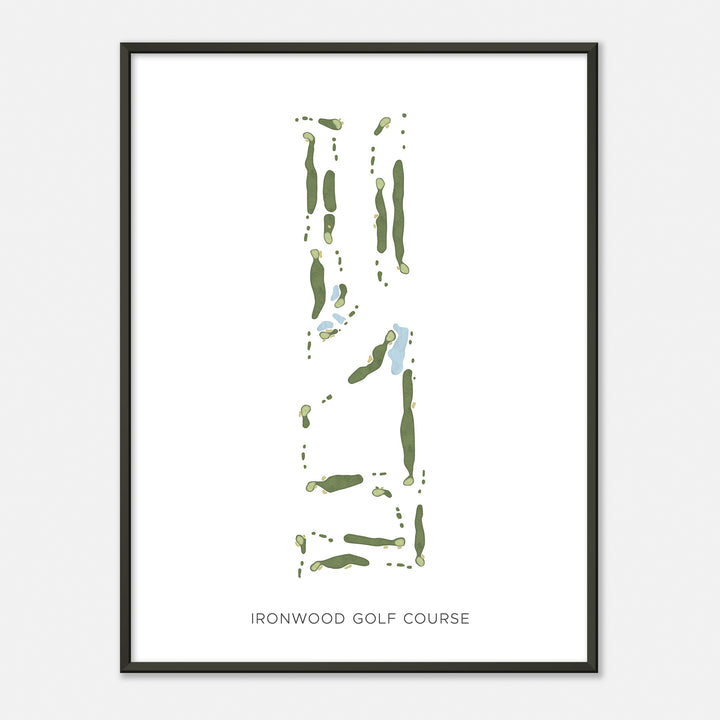 Print of Ironwood Golf Course Modern Map